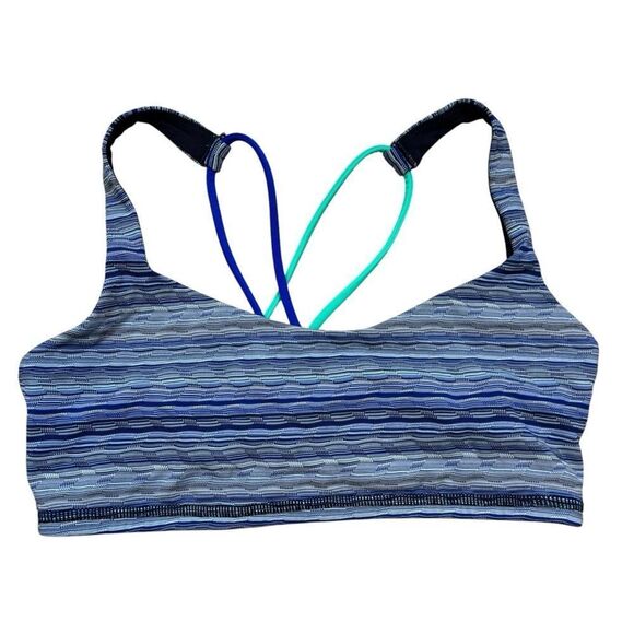 Ladies Lululemon Free To Be Bra Space Dye Twist Sapphire Blue Multi Size‎ 6 - Picture 4 of 16